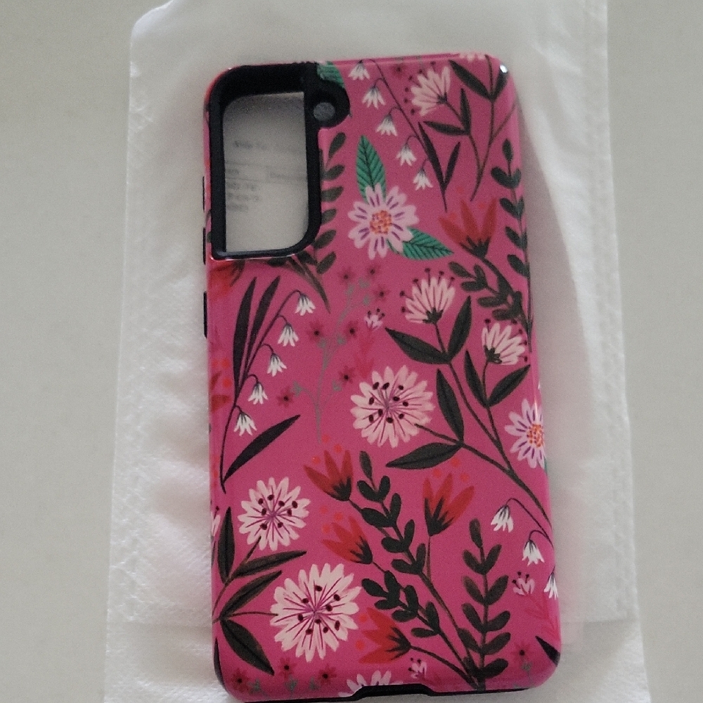 Floral Patterned Pink Phone Case